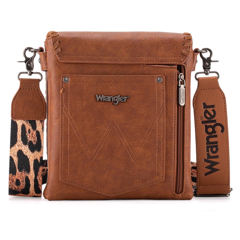 Wrangler Crossbody Bags for Women Satchel Purse Medium Shoulder Handbags with Detachable Guitar Straps,WG72-9360DBR - Image 5