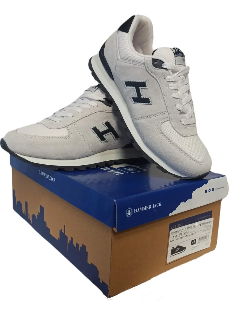 Hammer Jack Peru Men's Casual Sneakers 19250 Off White Navy V8