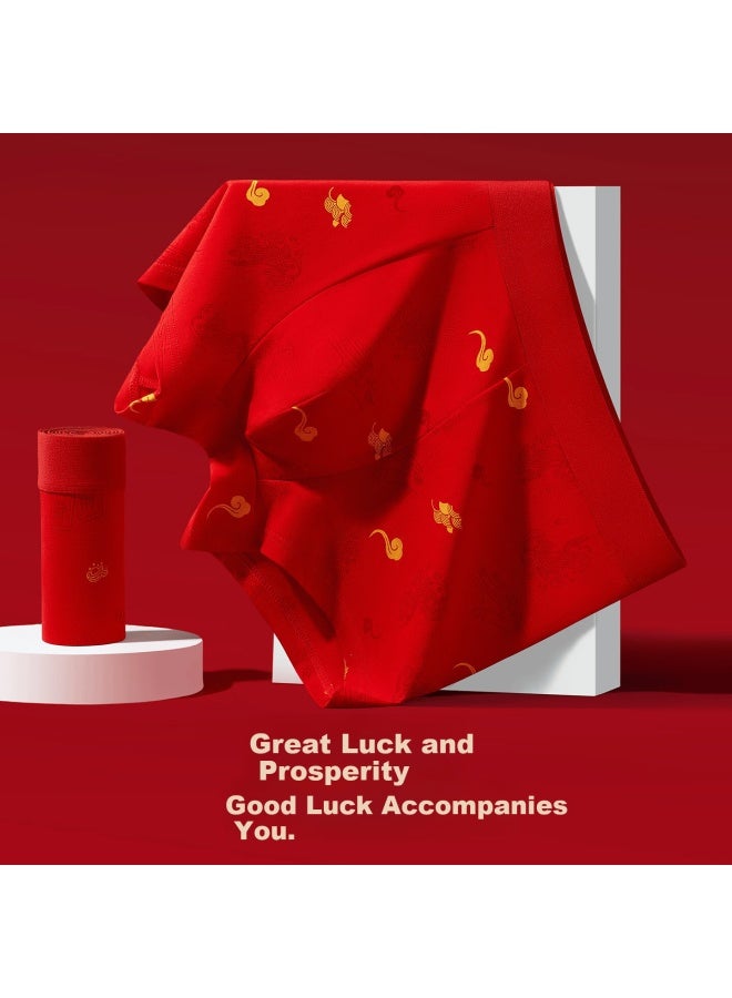 Modal Men's Red Underwear Pure Cotton Antibacterial Cordyceps Crotch Lucky Year Horse Year Wedding Bright Red Boxer Shorts Gift Box - Image 4