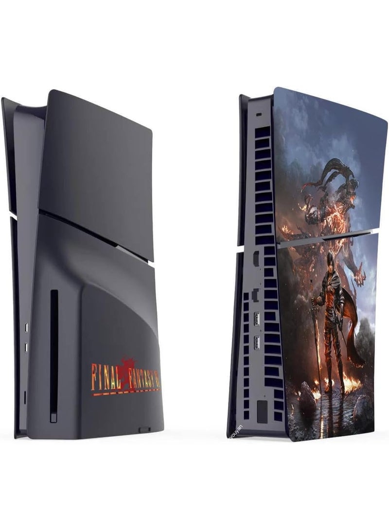 SLIM Disc Edition Face Plates Cover Skins for PS5 Console, Faceplate Protective Shell Replacement, Dustproof, Anti-Scratch (FINAL FANTASY EDITION) - Image 1
