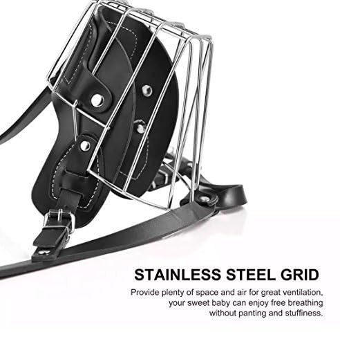 Western Era Adjustable Strap Safe Iron Wire Muzzle for Pet Safety Collar for Anti Biting Dog (Black) (Extra Small - XS) - Image 5