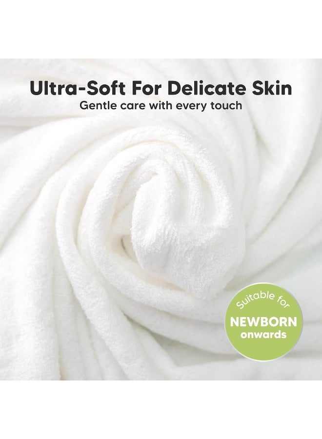 KeaBabies 6-Pack Cotton Baby Washcloths for Newborn - Organic Cotton Muslin Soft Wash Cloths for Babies, Infant, Kids, Toddler Towels for Boy, Girl, Super Absorbent Face Cloths, Scratch-Free Baby Rags (Fleur) - Image 3