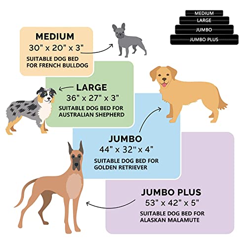 ANANMEI Dog Bed Cover for 36 L 27 W 3 H 600D Oxford Waterproof with Zipper and Carry Handle Washable Cover Only Gray - Image 3
