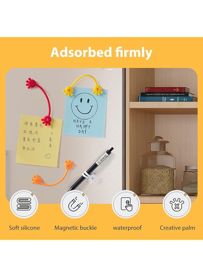 erorex 10Pcs Magnetic Cable Ties Magnetic Cable Ties Made Of Silicone Reusable Magnetic Cable Organiser 12 Cm Silicone Magnetic Cable Ties For Headphone Cable Usb Charging Cable Pens Organizing - Image 5