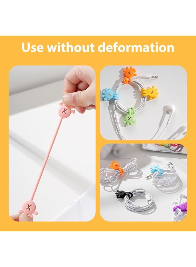 erorex 10Pcs Magnetic Cable Ties Magnetic Cable Ties Made Of Silicone Reusable Magnetic Cable Organiser 12 Cm Silicone Magnetic Cable Ties For Headphone Cable Usb Charging Cable Pens Organizing - Image 4