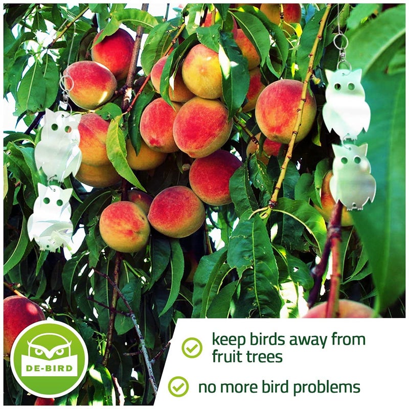 DE-BIRD Reflective Bird Repellent Scare Owl, Easy to Install Decorative Reflective Bird Deterrents for Outside to Scare Birds Away from Porch, 8-Pack - Image 3