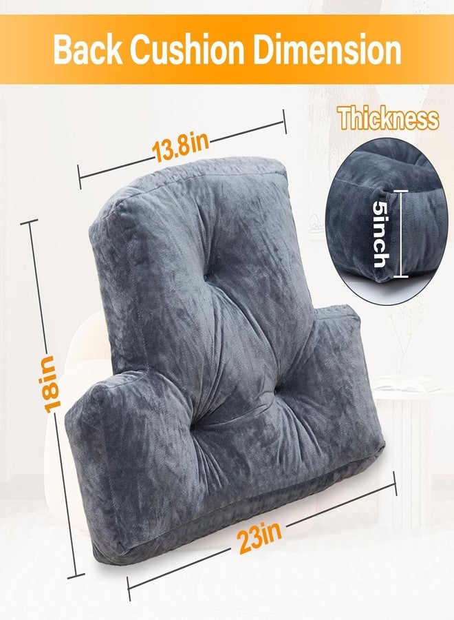 1 MIDDLE ONE Back Pillow for Chair, Memory Foam Lumbar Pillow for Back Support, Back Rest Cushion for Office, Sofa, Couch Sitting, Recliner, Bed and Lower Back Pain (Grey) - Image 3