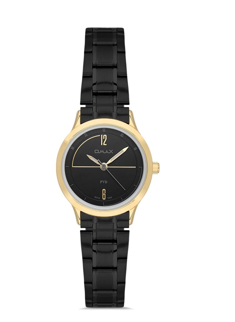 OMAX - Omax Women's Luxury Wrist Watch, Watches for Women, Stainless Watches, Stainless Band, Gold Round Dial, Waterproof Watch, 1 Year Warranty - Image 1