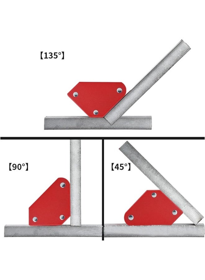 ECVV Magnetic Welding Holder 6PCS Set Angle Soldering Locator Strong Magnetic Welding Corner Holder Positioner Locator Welding Tool Accessories Red - Image 3