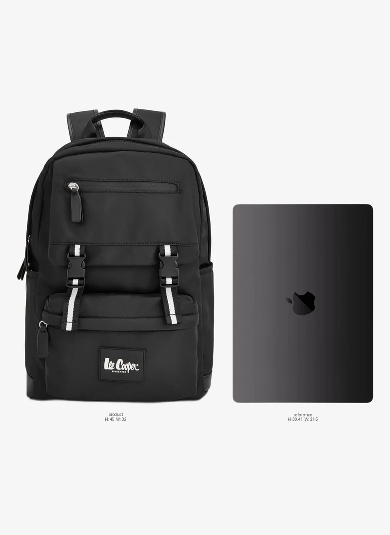 لي كوبر Solid Backpack With Buckle Closure