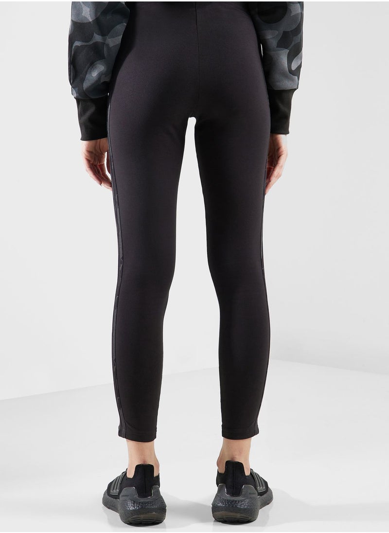 Adidas - Floral Graphic 3-Stripes Leggings - Image 1