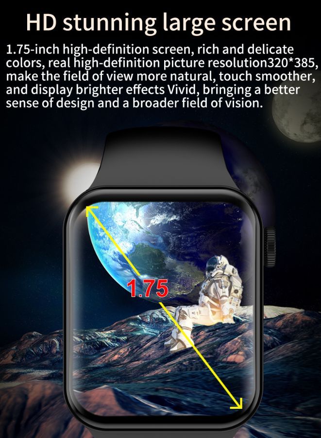 Modio MW07 Fashion Smart Watch With Full Display, Smart Split Screen & Long Battery Life, Support Calling, Full Screen, Heart Rate, Step Count, Sleep Alert (Pink) - Image 5