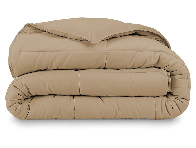 Razzai Mammayo Razzai Down Alternative Soft Quilted 300 Gsm All Weather Comforter (60" X 90" Inches/152Cm X 228Cm) - Single Bed Comforters|Beige | Microfibre, Lightweight - Image 3