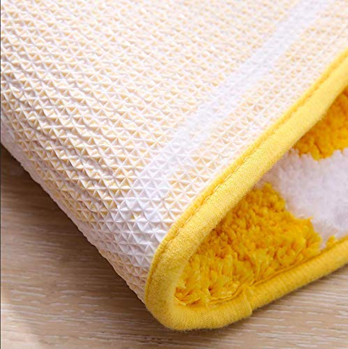 HYST Rainbow/Lemon Rug Carpet Water Absorption Non-Slip Bedroom Bathroom Door Mat (Lemon S) - Image 4