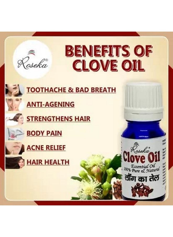 Roseka Clove Oil Essential Oil 100% Pure & Natural Therapeutic Grade, for Teeth, Hair, Skin 30ml (Clove Oil, Pack of -3) - Image 2