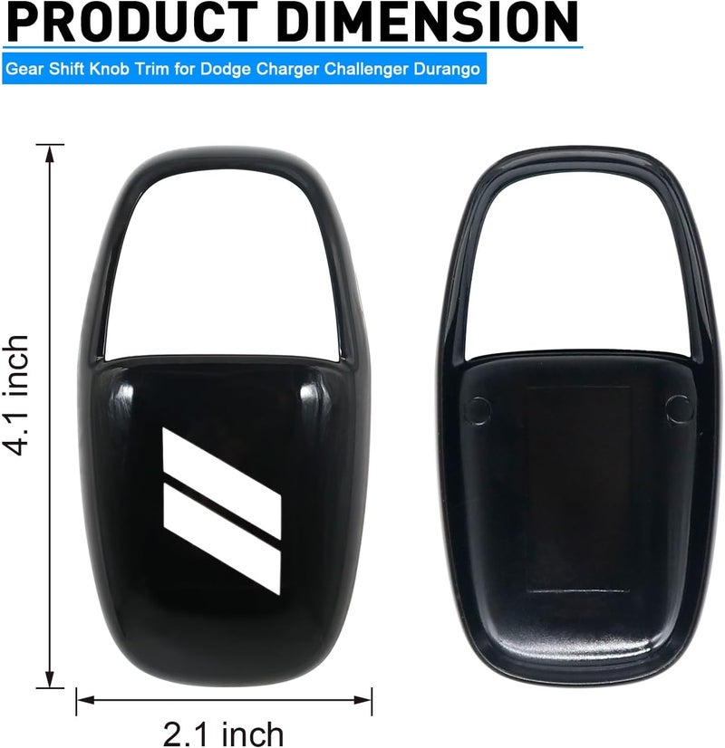 REMOCH Gear Shift Knob Head Cover for Dodge Charger, Challenger, and Durango (2015-2025) - ABS Interior Decoration Protector (White Trim) - Image 5