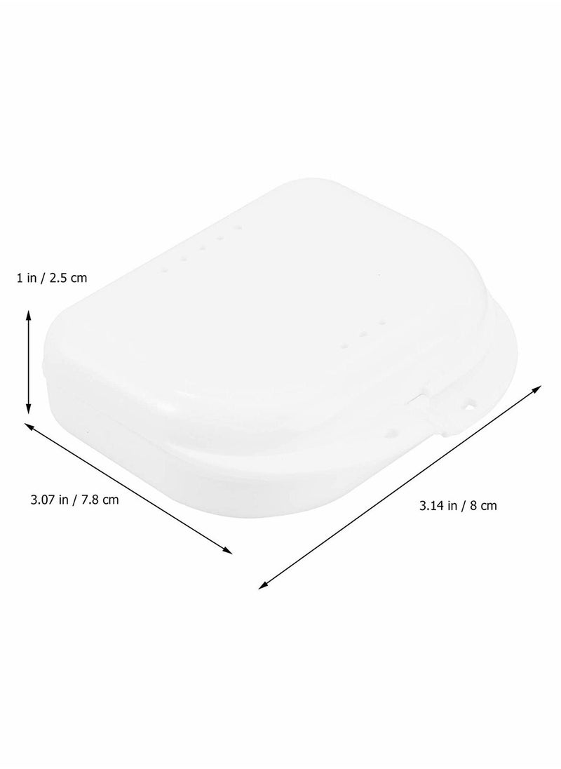 Excefore Denture Case 5 Pcs Retainer False Teeth Container Box, Mouth Guard Case with Air Vent Holes Teeth Brace Mouth Guard Storage for Travel  - Image 5