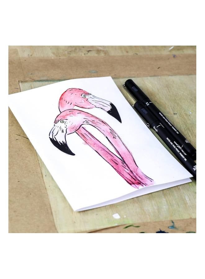 يوني بول مجموعة أقلام Unipin Fineliner مكونة من 6 قطع، حبر أسود - Image 3