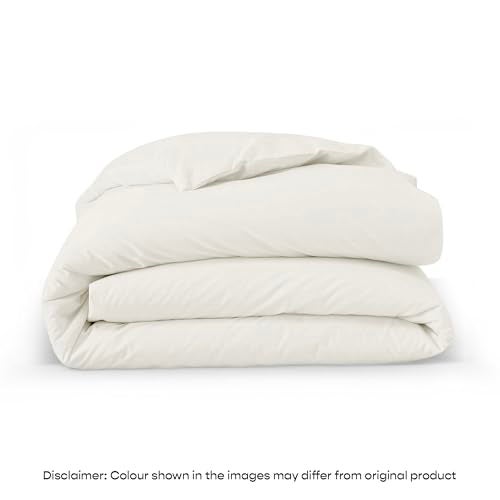 SleepyCat Sateen Duvet Cover | 100% Cotton | 300TC Sateen Weave with Corner Ties & Zipper Closure | Oeko-TEX & AZO Free - Ivory (Single Size, 90x60 Inches) - Image 2