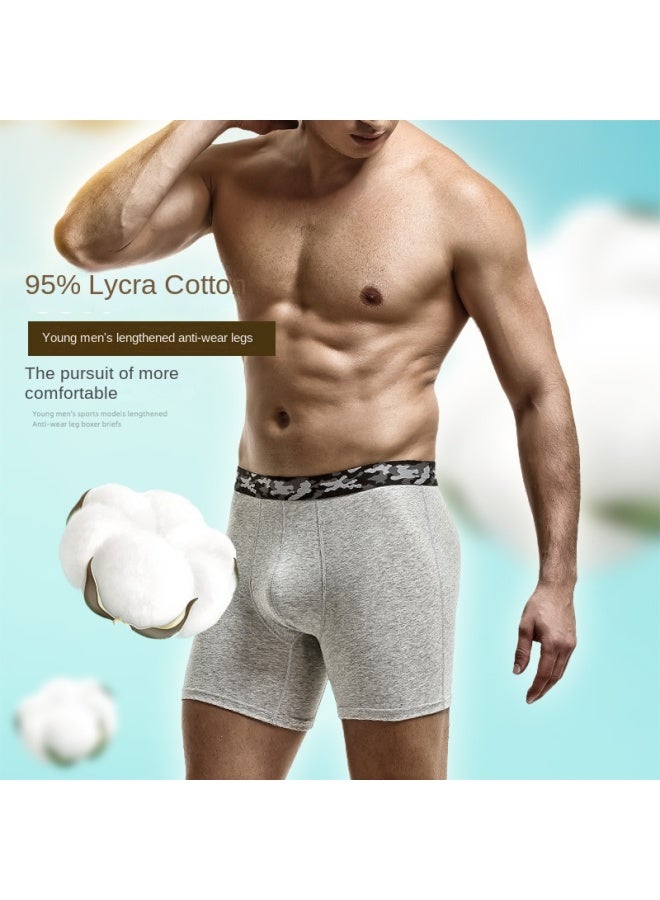 Austrian Element Plus Size Men's Underwear Anti-leg Cotton Underwear Sports Fat Pants Boxers Running Breathable Youth Underwear - Image 2