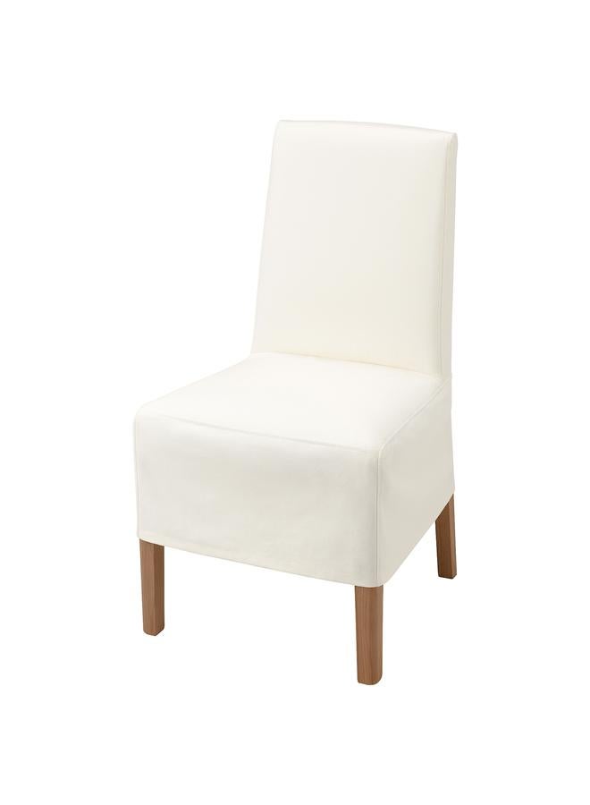 Zaboon Chair w medium long cover, oak effect/Inseros white - Image 1