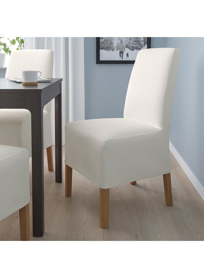 Zaboon Chair w medium long cover, oak effect/Inseros white - Image 3