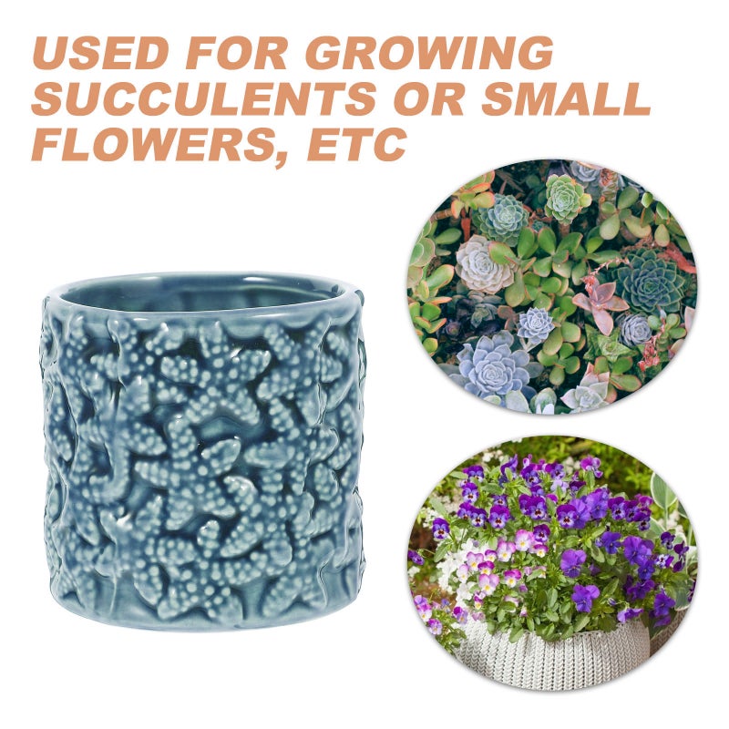 Ceramic Planter Flower Pot with Drainage Hole for Plants Bonsai Outdoor Planter Garden Pot - Image 3