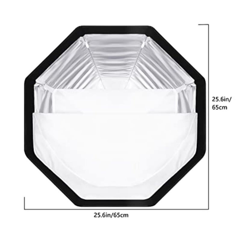 NEEWER 26''/65cm Octagonal Softbox Quick Release, with Bowens Mount, Carrying Bag Compatible with Neewer CB60 CB100 CB150 Vision 4 S101-300W/400W and Other Bowens Mount Light -SF-RPBO26 - Image 2