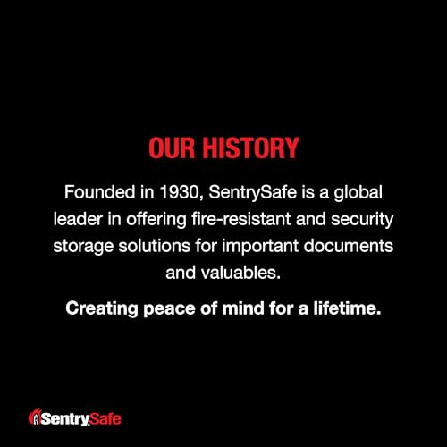 سينتري سيف Sentrysafe مقاوم للحريق آمن مع قفل مفتاح صندوق قفل الصدر للمنزل أو السفر لتأمين المستندات المالية 0.18 قدم مكعب 6.1 × 14.3 × 11.2 بوصة 1210 - Image 5