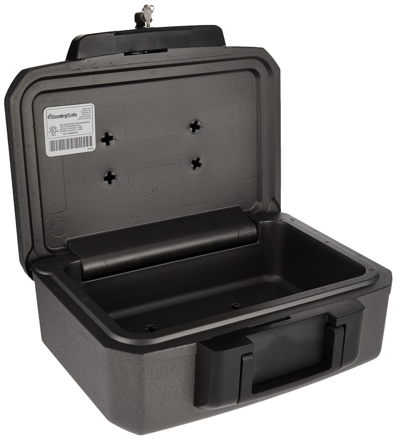 سينتري سيف Sentrysafe مقاوم للحريق آمن مع قفل مفتاح صندوق قفل الصدر للمنزل أو السفر لتأمين المستندات المالية 0.18 قدم مكعب 6.1 × 14.3 × 11.2 بوصة 1210 - Image 3