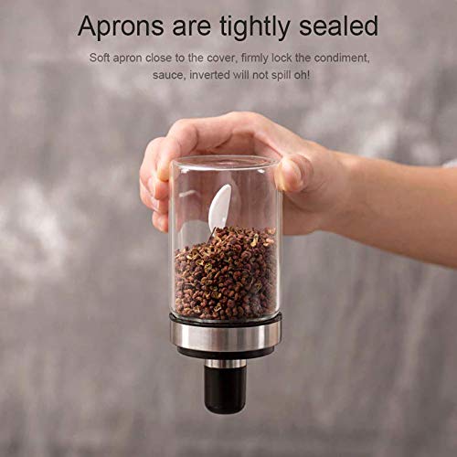 Ash  Roh Ash & Roh® Glass Seasoning Container Ghee Oil/Honey Dispenser Bottle Kitchen Castor Stainless Steel Seasoning Bottle - 260 ML (SPOON BOTTLE) - Image 4