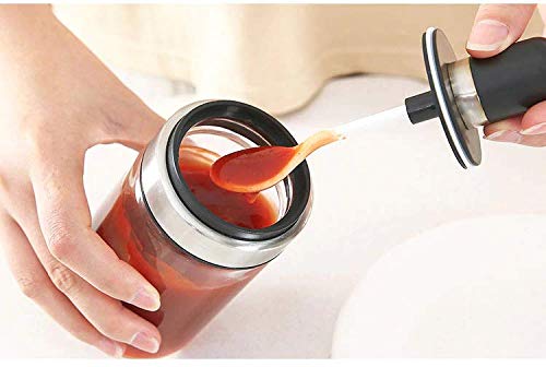 Ash  Roh Ash & Roh® Glass Seasoning Container Ghee Oil/Honey Dispenser Bottle Kitchen Castor Stainless Steel Seasoning Bottle - 260 ML (SPOON BOTTLE) - Image 5