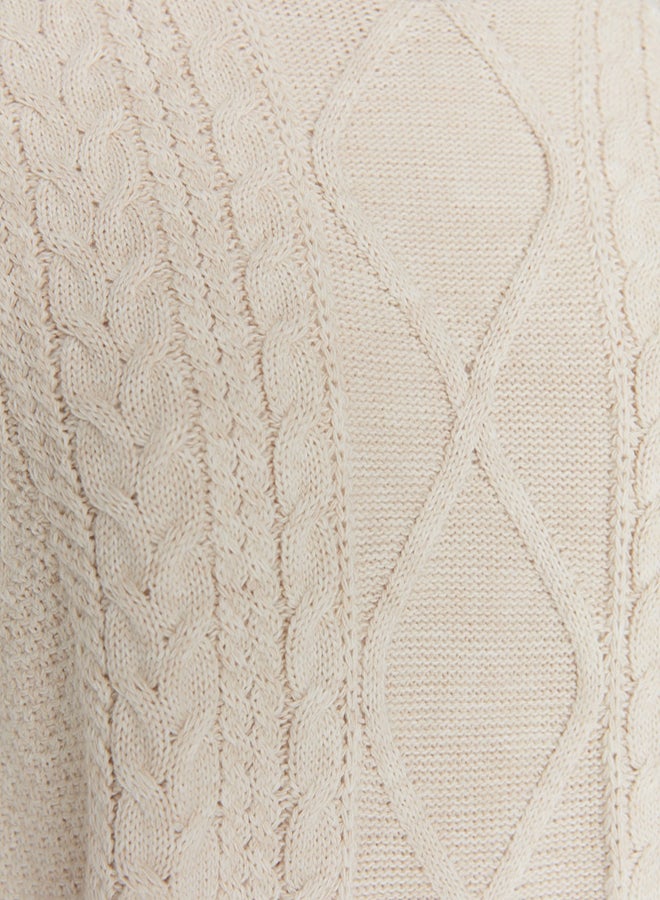 trendyol Stone Crop Side Ribbon/Bow Tie Detailed Knit Sweater - Image 5