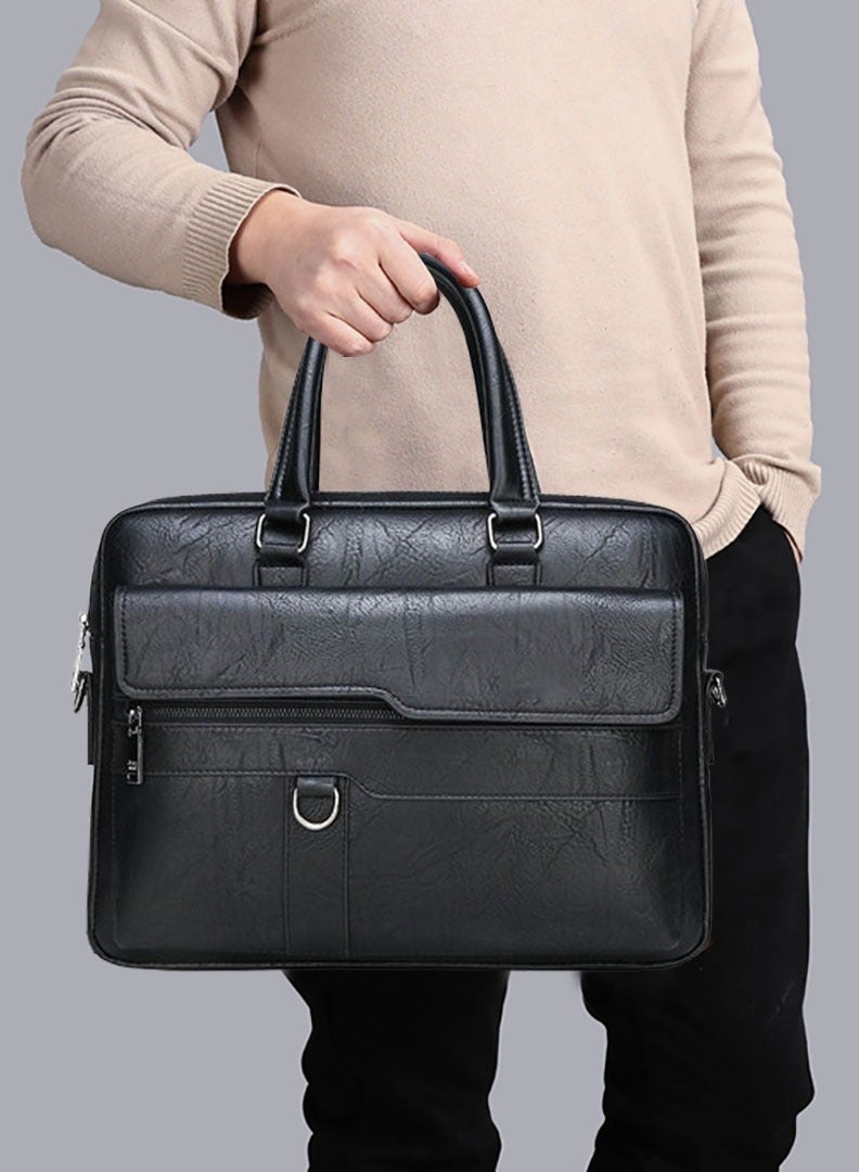 TAPIT Mens Messenger Bag Leather 15 Inches Laptop Briefcase Large Laptop Bag Satchel Crossbody Bag - Image 5