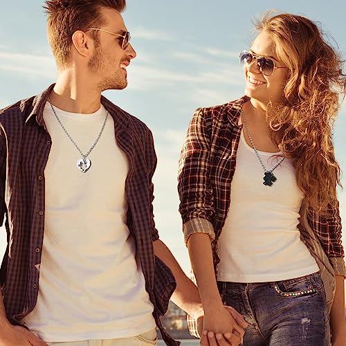 OIDEA Couple Puzzle Necklace Relationship Unique Jewelry Gifts for Girlfriend Boyfriend Wife Husband - Image 3