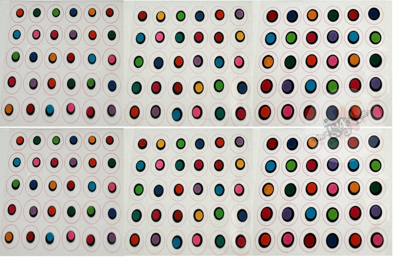 IS4A Bindi Indian Small Round Circle Premium Bindi 180 Count Assorted Multi Color and Multi Size Indian Daily Use Forehead Bindi Round Dot Tattoo Body Art Sticker - Image 2