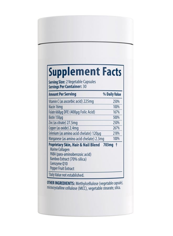 MiamiMD Total Beauty Matrix Collagen Supplements for Women - Collagen Capsules with Vitamin C for Hair, Skin and Nails - Cruelty Free - 60 Capsules - Image 3