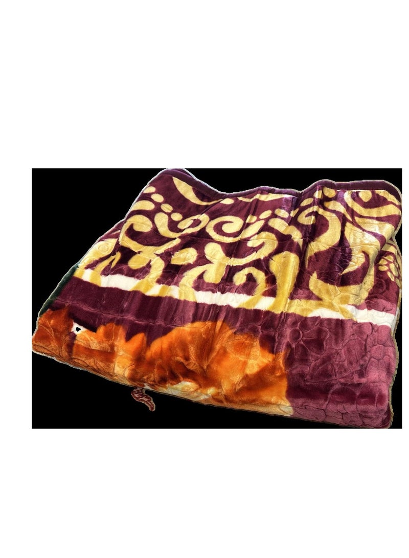 MAARYA GOLD 2 PLY SUPER SOFT EMBOSSED BLANKET - Image 3