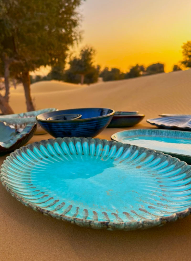 Tohfa Luxe Sky Handmade Ceramic Platter Large