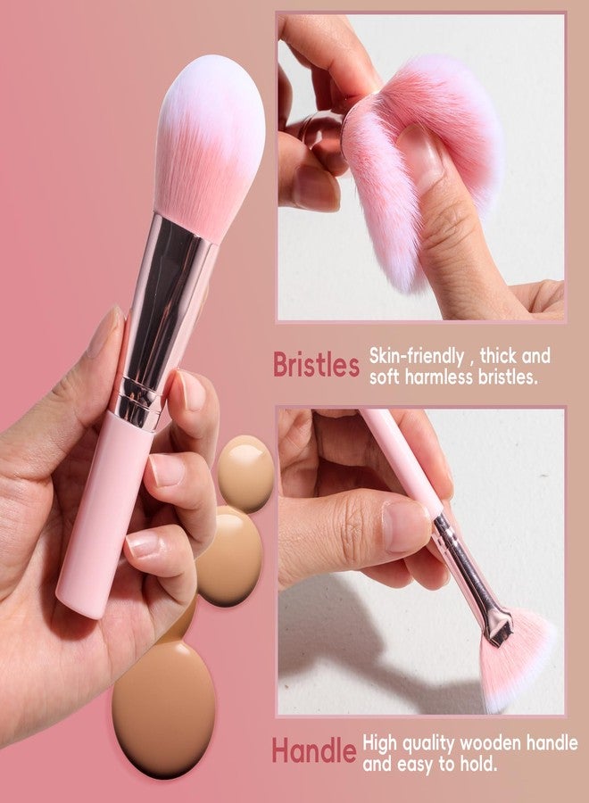 JPNK 21PCS Makeup Brushes Set - Premium Synthetic Foundation Powder Concealers Eye Shadows Blush Brushes - Image 4