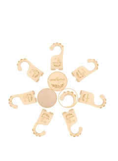 SYOSI Wooden Baby Closet Dividers, 7 Pcs Baby Closet Size Divider, Baby Cloth Organizers Baby Clothes Sorting Tags, from Newborn Infant to 24 Months, Boy Girl Nursery Decor  - Image 5