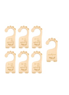 SYOSI Wooden Baby Closet Dividers, 7 Pcs Baby Closet Size Divider, Baby Cloth Organizers Baby Clothes Sorting Tags, from Newborn Infant to 24 Months, Boy Girl Nursery Decor  - Image 2