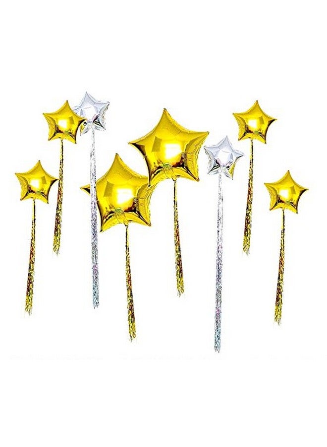 Simple polymer 18 Star Balloons Foil Balloons Mylar Balloons Party Decorations Balloons Gold 10 Pieces - Image 2