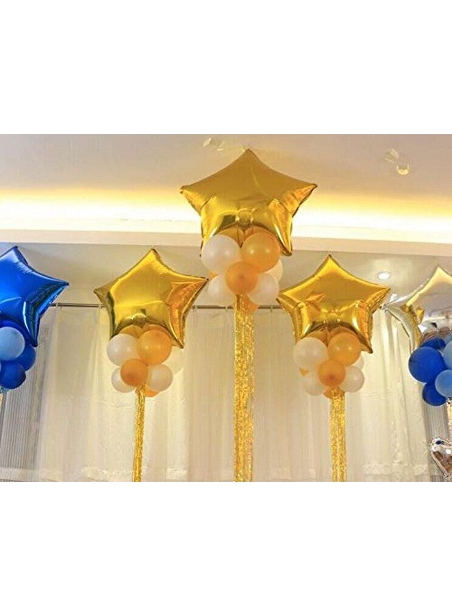 Simple polymer 18 Star Balloons Foil Balloons Mylar Balloons Party Decorations Balloons Gold 10 Pieces - Image 4