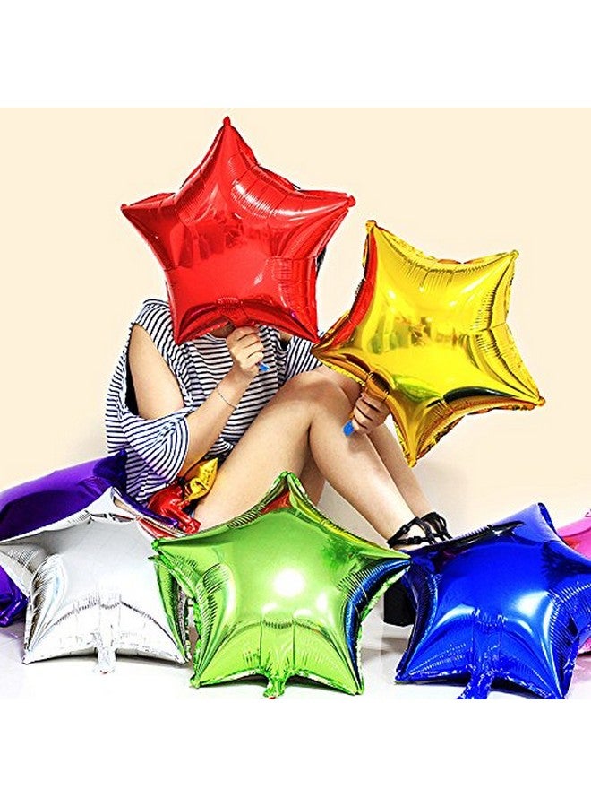 Simple polymer 18 Star Balloons Foil Balloons Mylar Balloons Party Decorations Balloons Gold 10 Pieces - Image 5