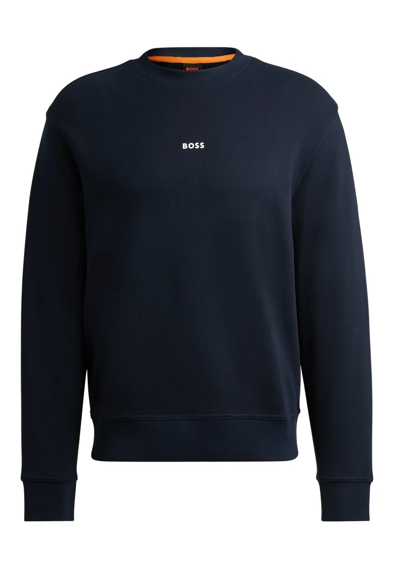 BOSS Relaxed-fit sweatshirt in cotton terry with contrast logo