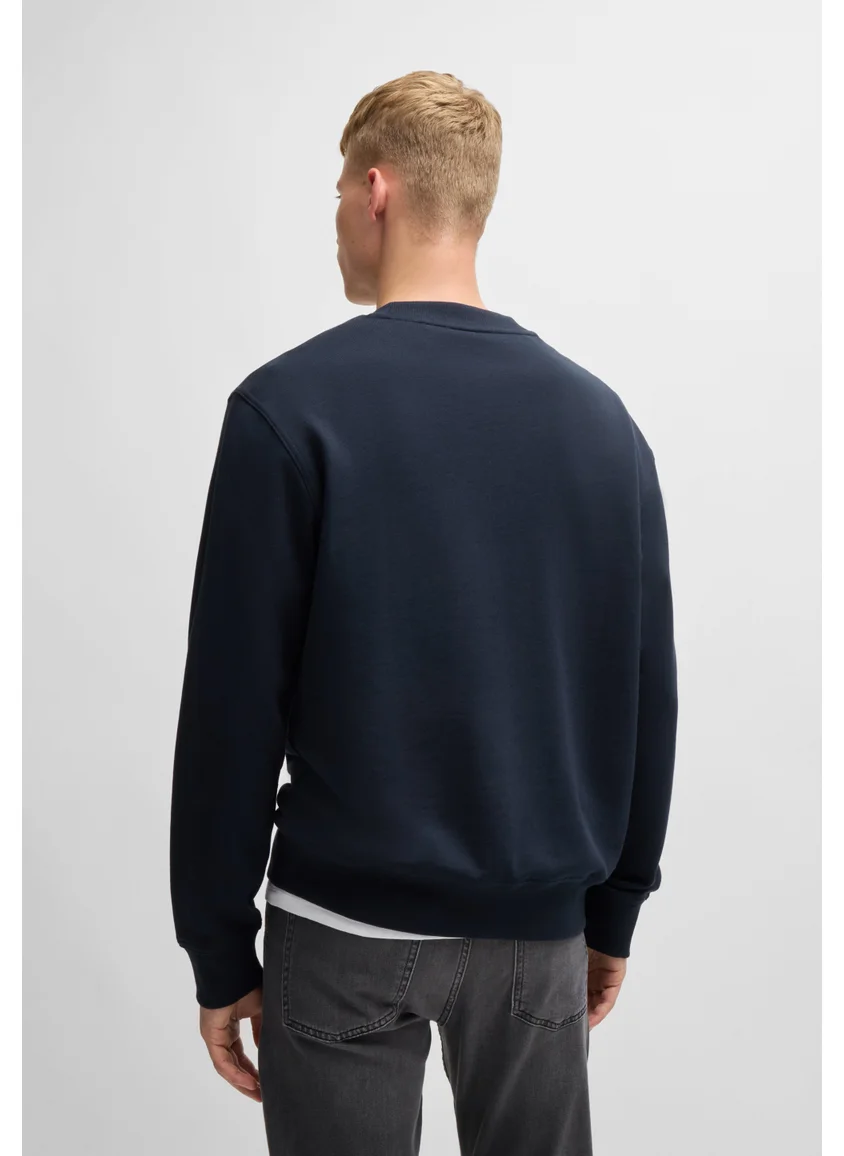 BOSS Relaxed-fit sweatshirt in cotton terry with contrast logo