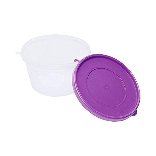 SIMPARTE Plastic Nesterware Container with Lid for Kitchen Spices Storage Leftover Food Snacks Travelling Purple Set of 6 1 x 1L 2 x 750 ML 3 x 500 ML - Image 3