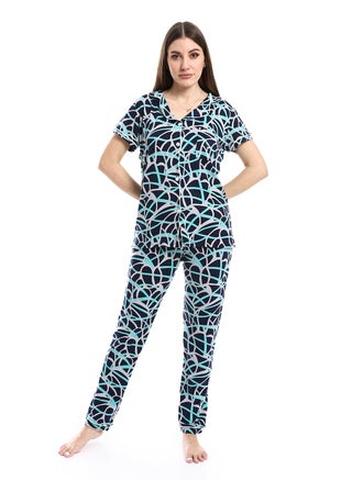 Women Pajama Set With Pants And Button Design - pzsku/Z393C2BC771BCC9490CC4Z/45/_/1710928392/f1e2c2fa-1c83-494e-9abd-136bedc7eede