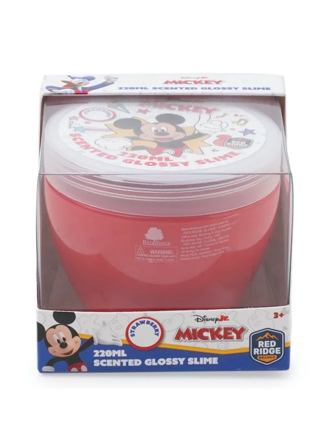 ديزني Mickey 220ml  - Scented Glossy Slime | Soft, Stretchy & Non-sticky Slime For Kids & Adult |Fun Sensory & Stress Relief Toy | Purple | Age 3+ Years